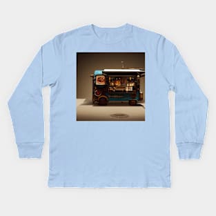 Steampunk Tokyo Ramen Food Truck Kids Long Sleeve T-Shirt